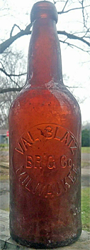 Blatz Brewing Company Pre-Prohibition Etched Glass Val~Blatz