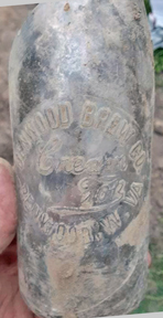 BENWOOD BREWING COMPANY EMBOSSED BEER BOTTLE